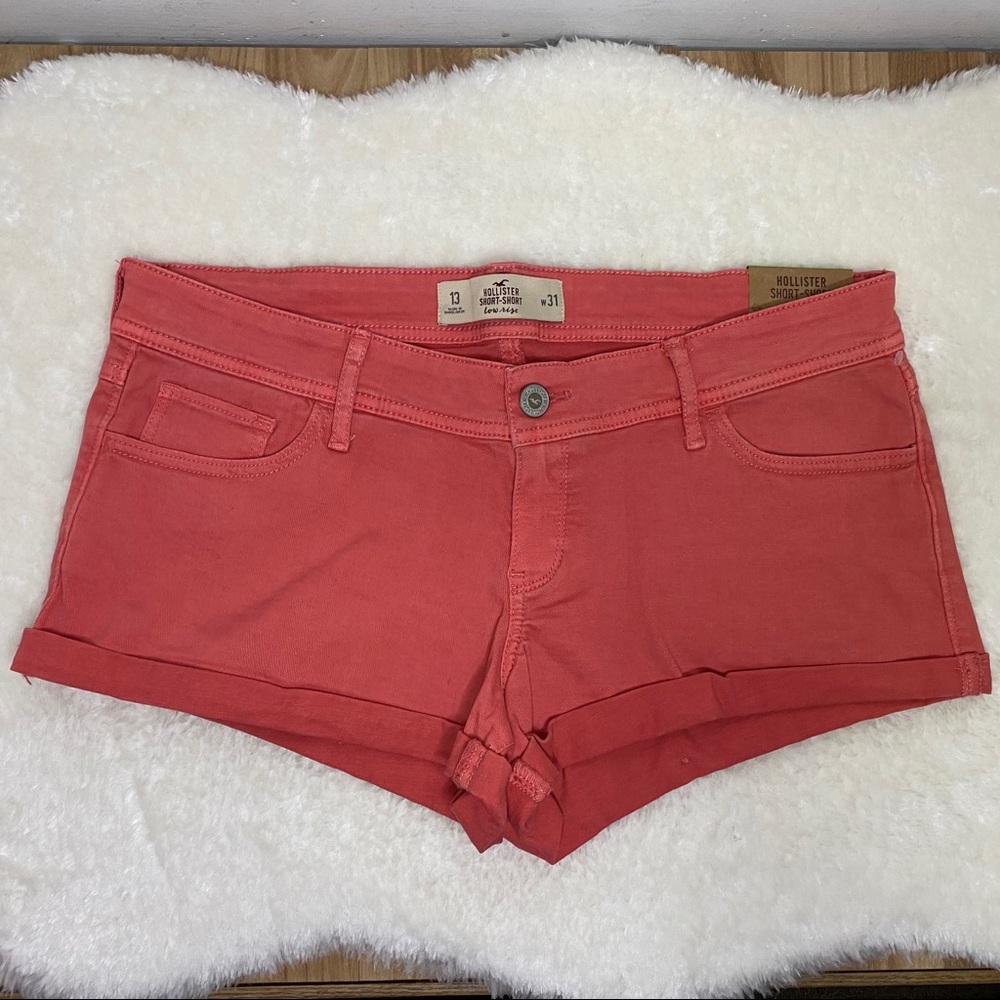 Hollister Junior Short Shorts Coral Size 13 W31